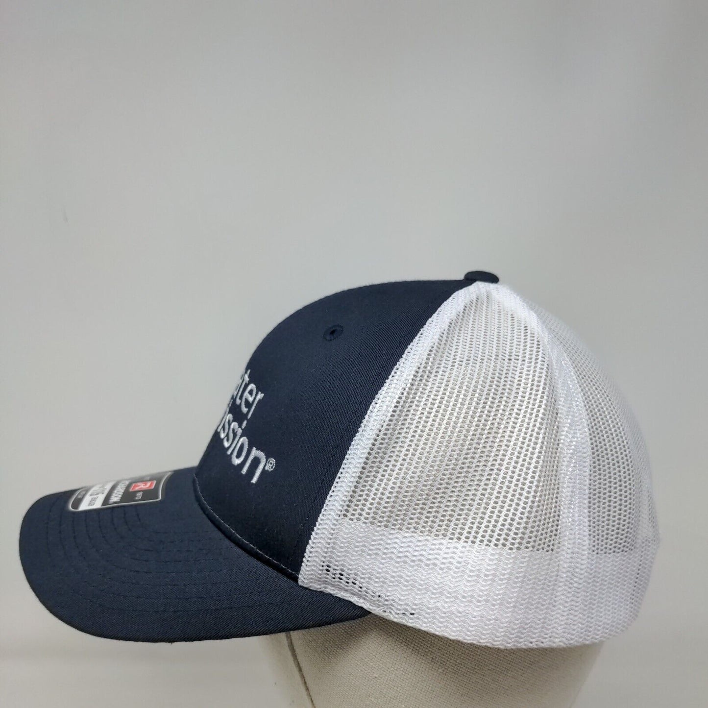 Water Mission Snapback Mesh Back Trucker Hat Blue M/L Colorblock