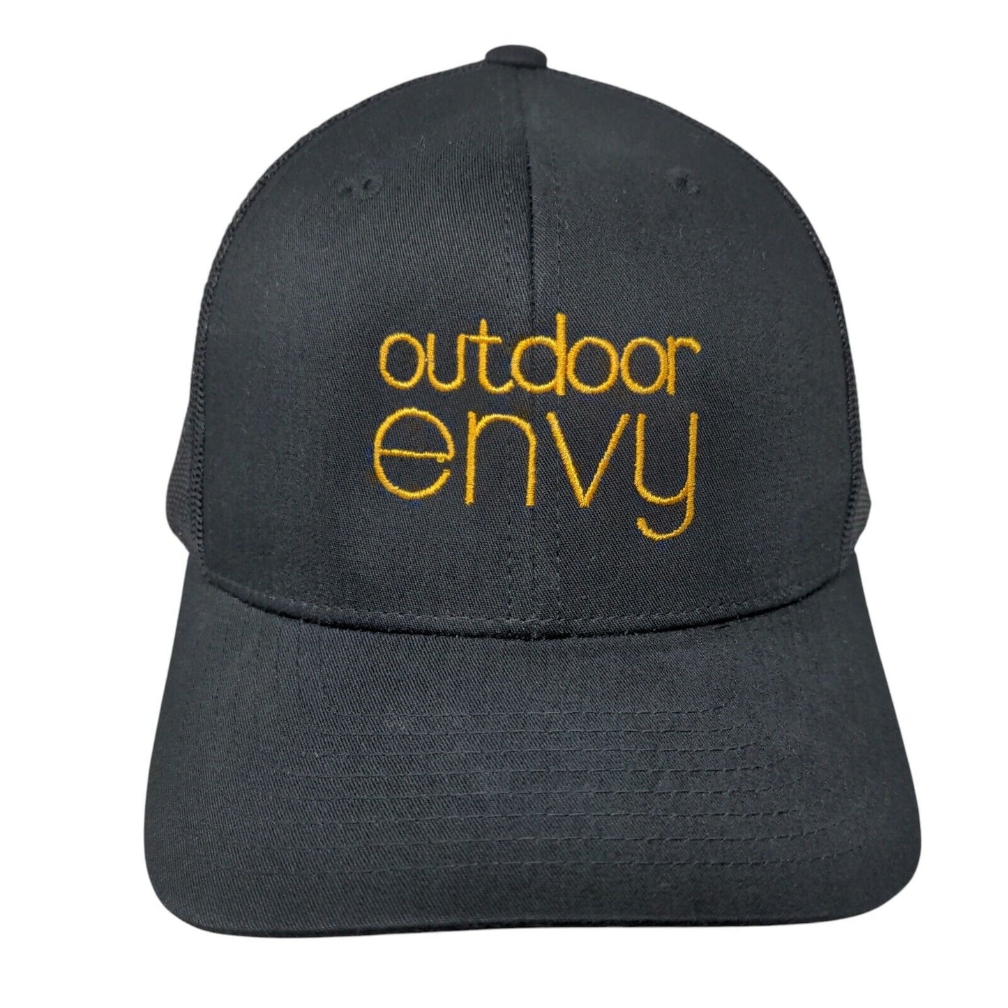 Outdoor Envy Snapback Trucker Hat Black One Size Mesh Back The Classics Yupoong