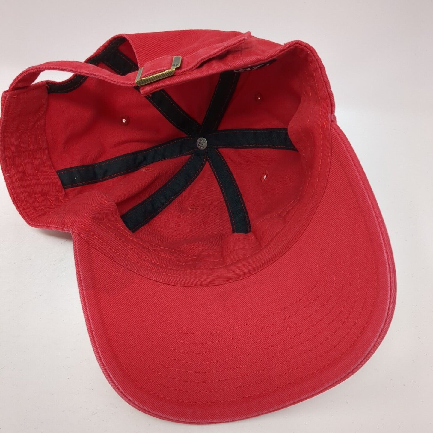 '47 Slideback Hat Red One Size Adjustable Bling Rhinestone Logo 6 Panel
