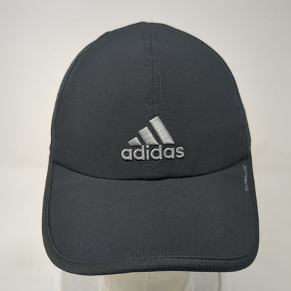 Adidas 3 Stripes Climalite Strapback Hat Black One Size Embroidered Logo