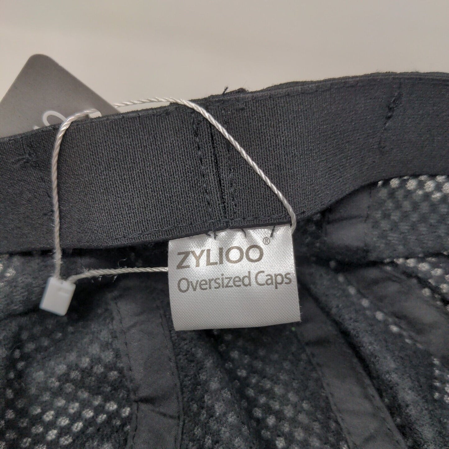 ZYLIOO Oversized Caps Fitted 5 Panel Hat Black 61-64cm Breathable Polyester