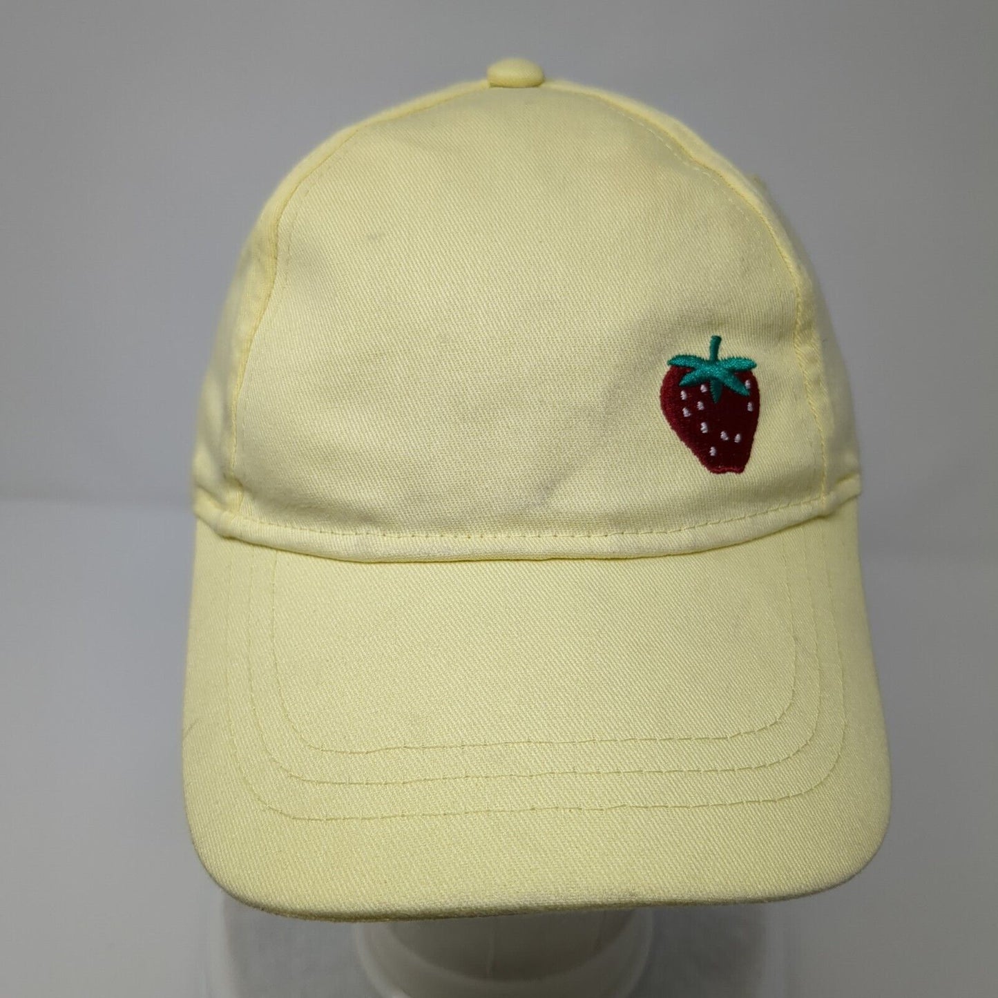 Strawberry Strapback Hat Yellow One Size Adjustable Embroidered Wonder Nation