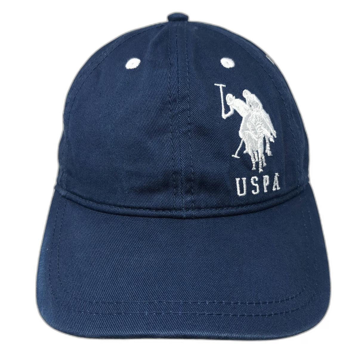 U.S. Polo Assn. Baseball Cap Blue One Size Distressed Strapback Hat USPA 3 Logo