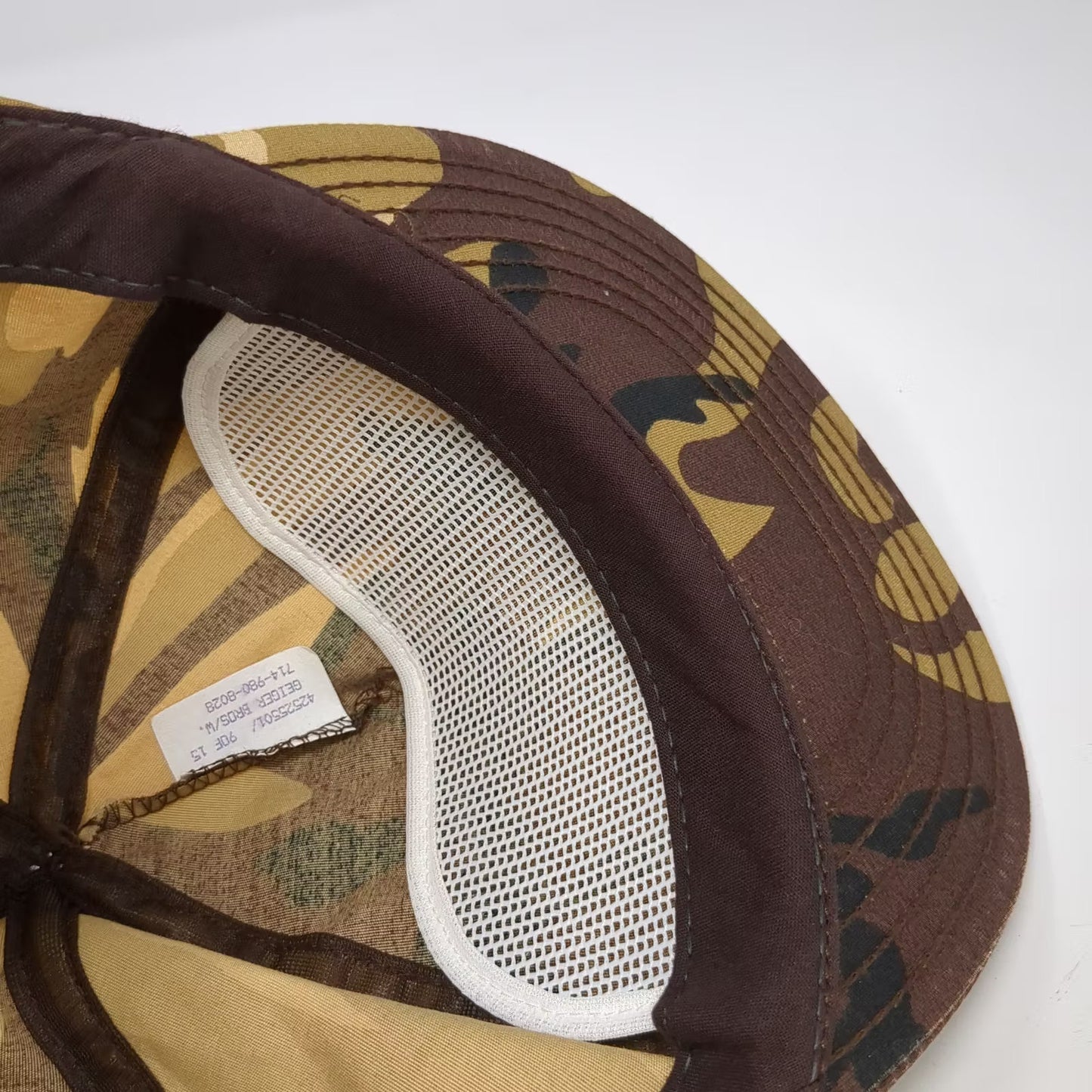 Geiger Bros 5 Panel Brown Green Camo One Size Hat Desert Storm Dalmo Victor USA