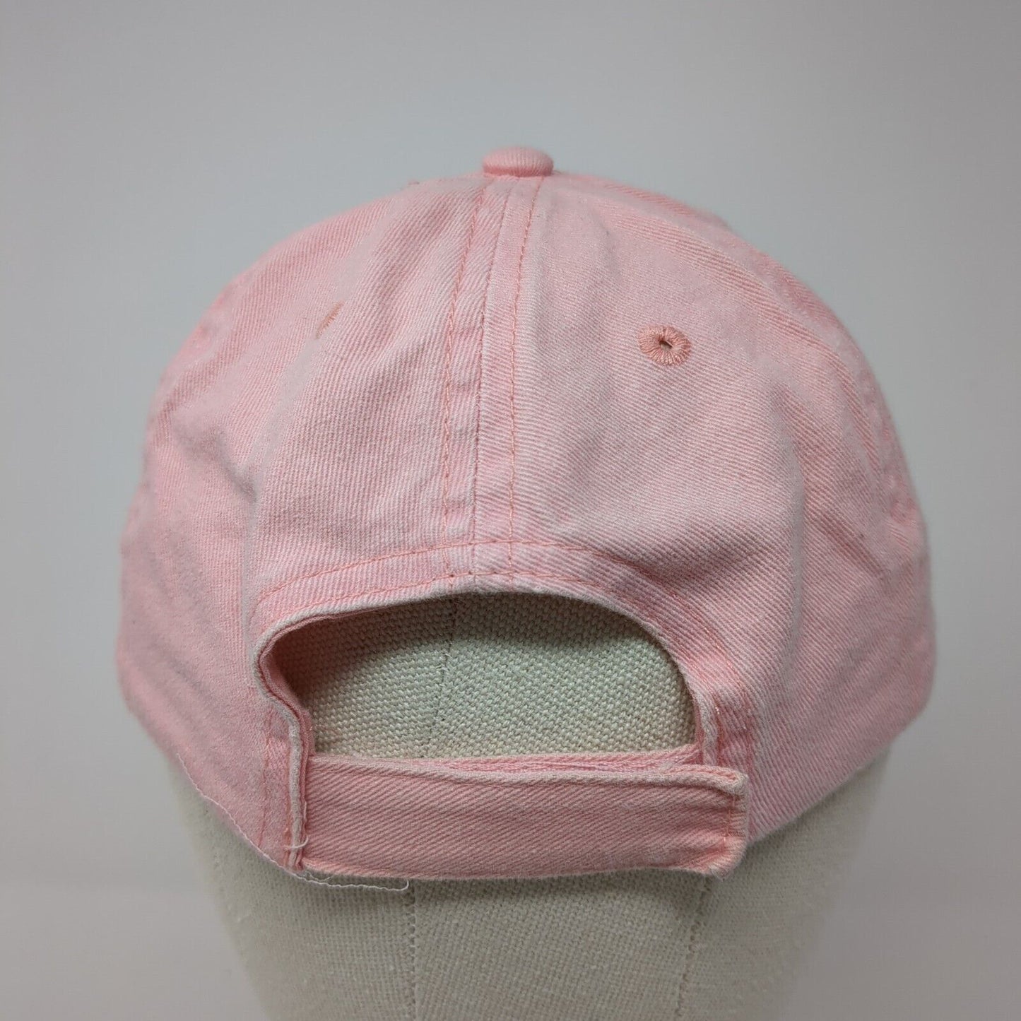 Unbranded Strapback Hat Pink One Size Adjustable Vented Holes 6 Panel Blank