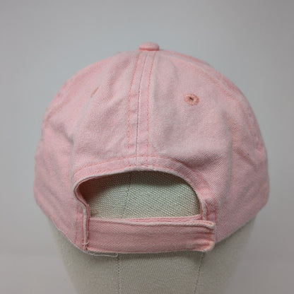 Unbranded Strapback Hat Pink One Size Adjustable Vented Holes 6 Panel Blank