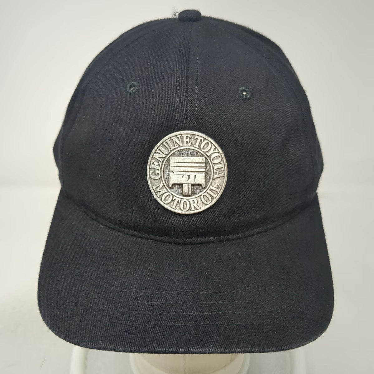 KP Baseball Cap Black One Size Toyota Motor Oil Piston Metal Medallion Hat