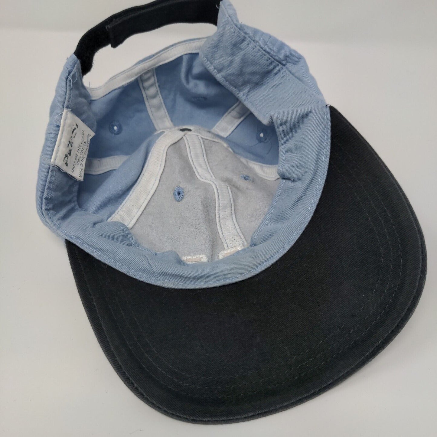 Pepsi Strapback Hat Blue OSFA Adjustable Embroidered Colorblock 6 Panel
