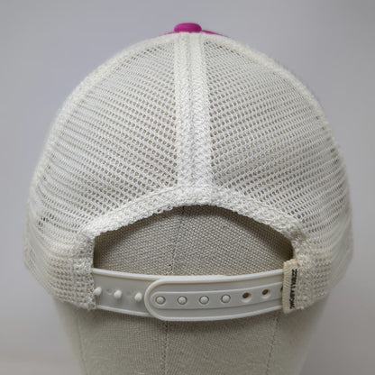 Billabong Trucker Hat Pink White One Size Wave Logo Mesh Back Snapback Surf Cap