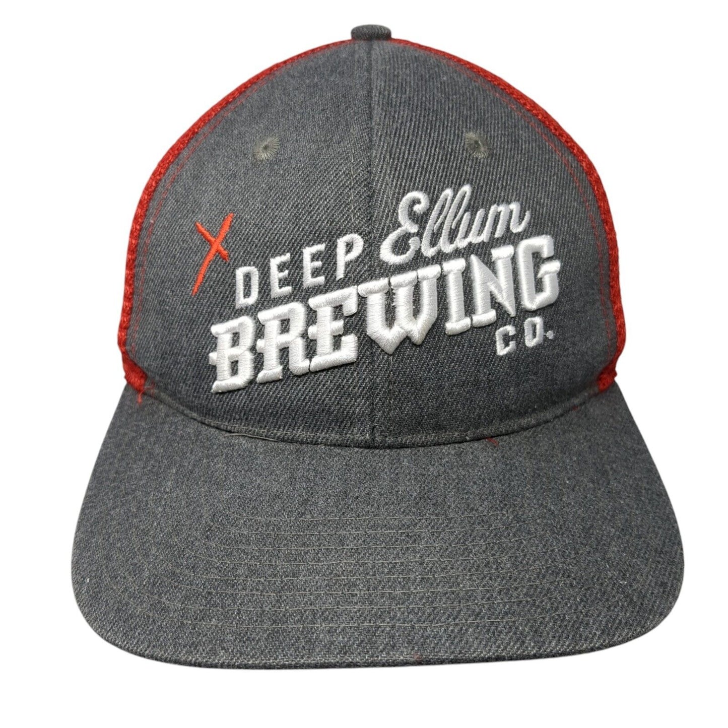 Deep Ellum Brewing Co. Snapback Trucker Hat Multicolor OS Adjustable Mesh Back