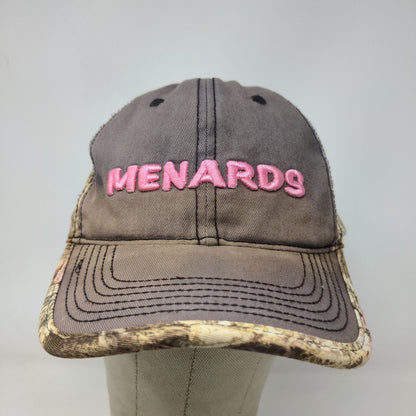 Menard's Women's Strapback Camo Hat Adjustable Embroidered Logo Cotton