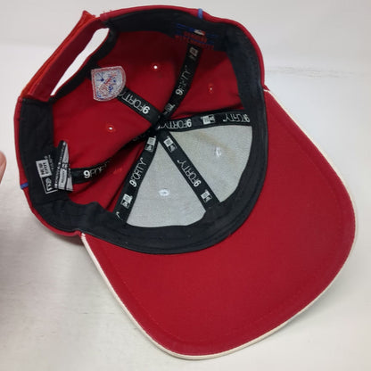 New Era Philadelphia Phillies MLB Baseball Cap White Red One Size Strapback Hat