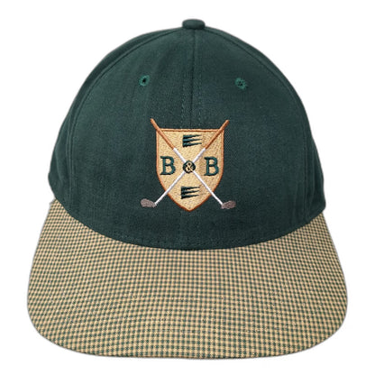 American Dry Goods Baseball Cap Green Vintage Golf Houndstooth Made in USA Hat