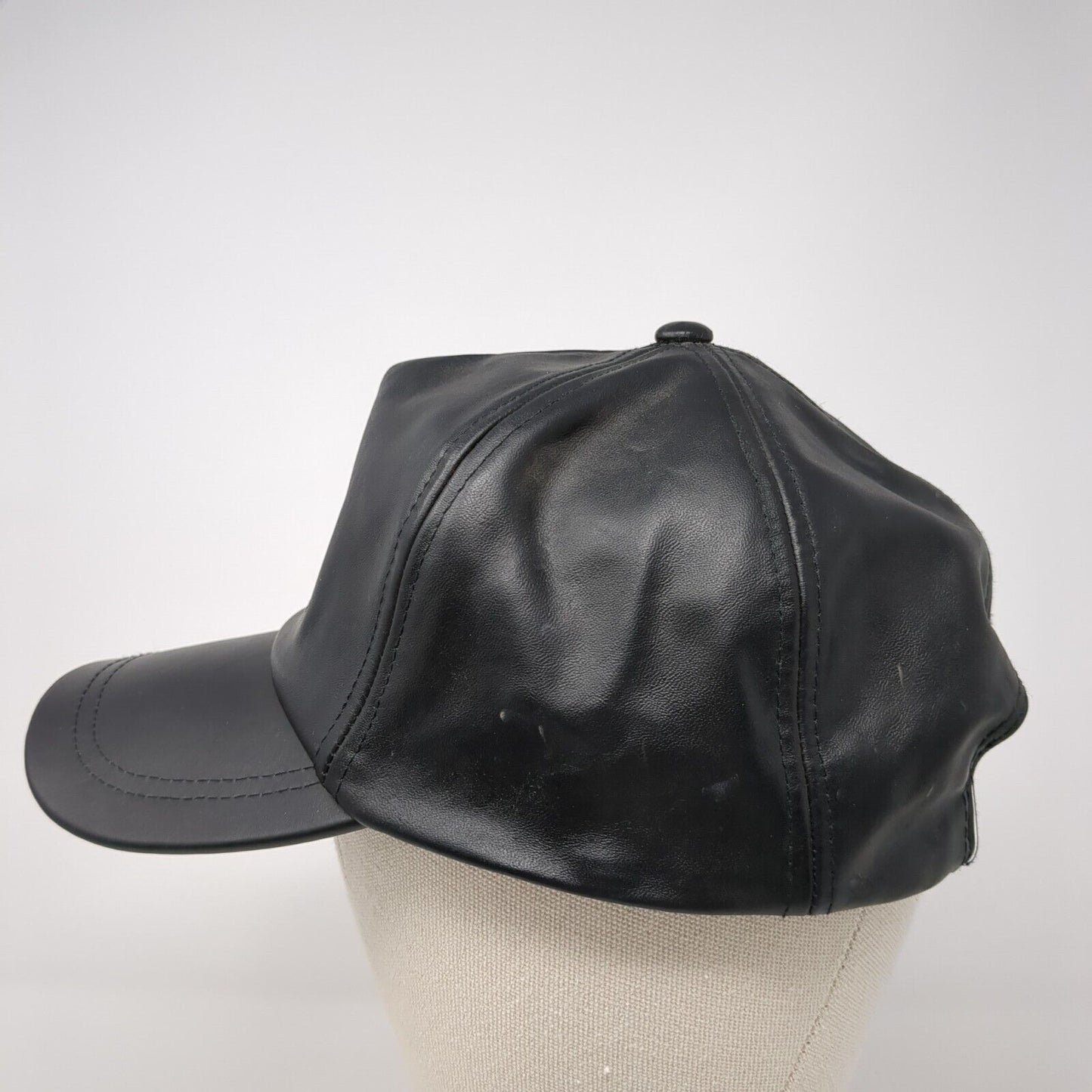 Jo-Ann Trucking Ltd. Strapback Hat Black One Size Adjustable Leather