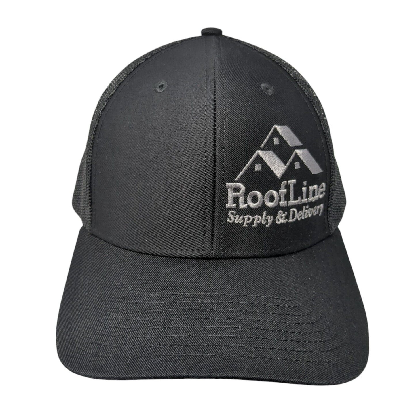 Roofline Supply & Delivery Snapback Trucker Hat Black OS Adjustable Mesh Back