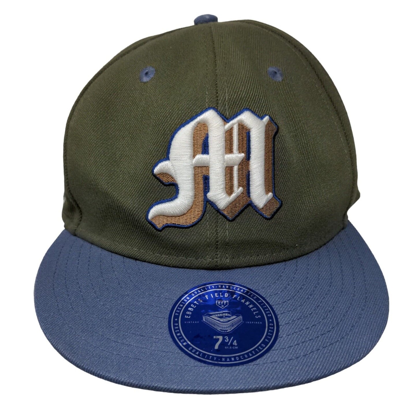 Miami Giants Fitted Hat Multi 7 3/4 Embroidered Colorblock Ebbets Field Flannels
