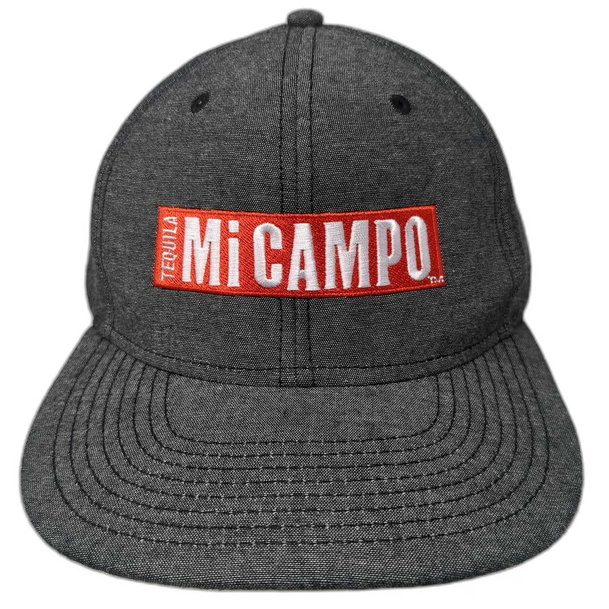 Otto Snapback Hat Gray One Size Tequila Mi Campo Embroidered Patch Cotton Cap