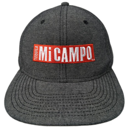 Otto Snapback Hat Gray One Size Tequila Mi Campo Embroidered Patch Cotton Cap