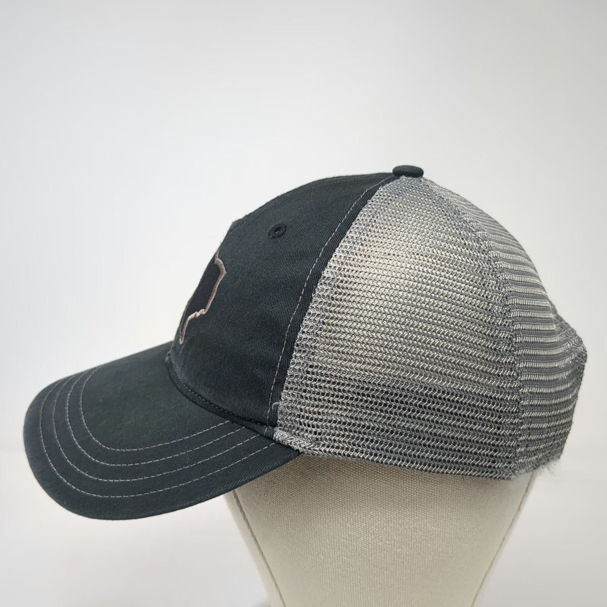 Richardson Trucker Hat Black L Texas State Mesh Snapback Embroidered 111 Cap
