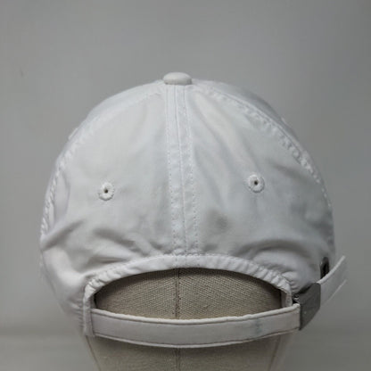 PUMA Slideback Hat White OSFA Adjustable Vented Holes 6 Panel Polyester