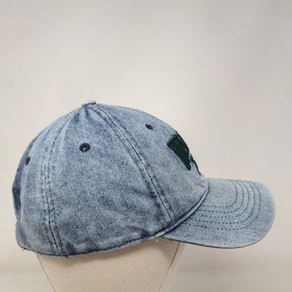 Wander Lust Slideback Denim Hat Blue OSFM Embroidered Adjustable 6 Panel