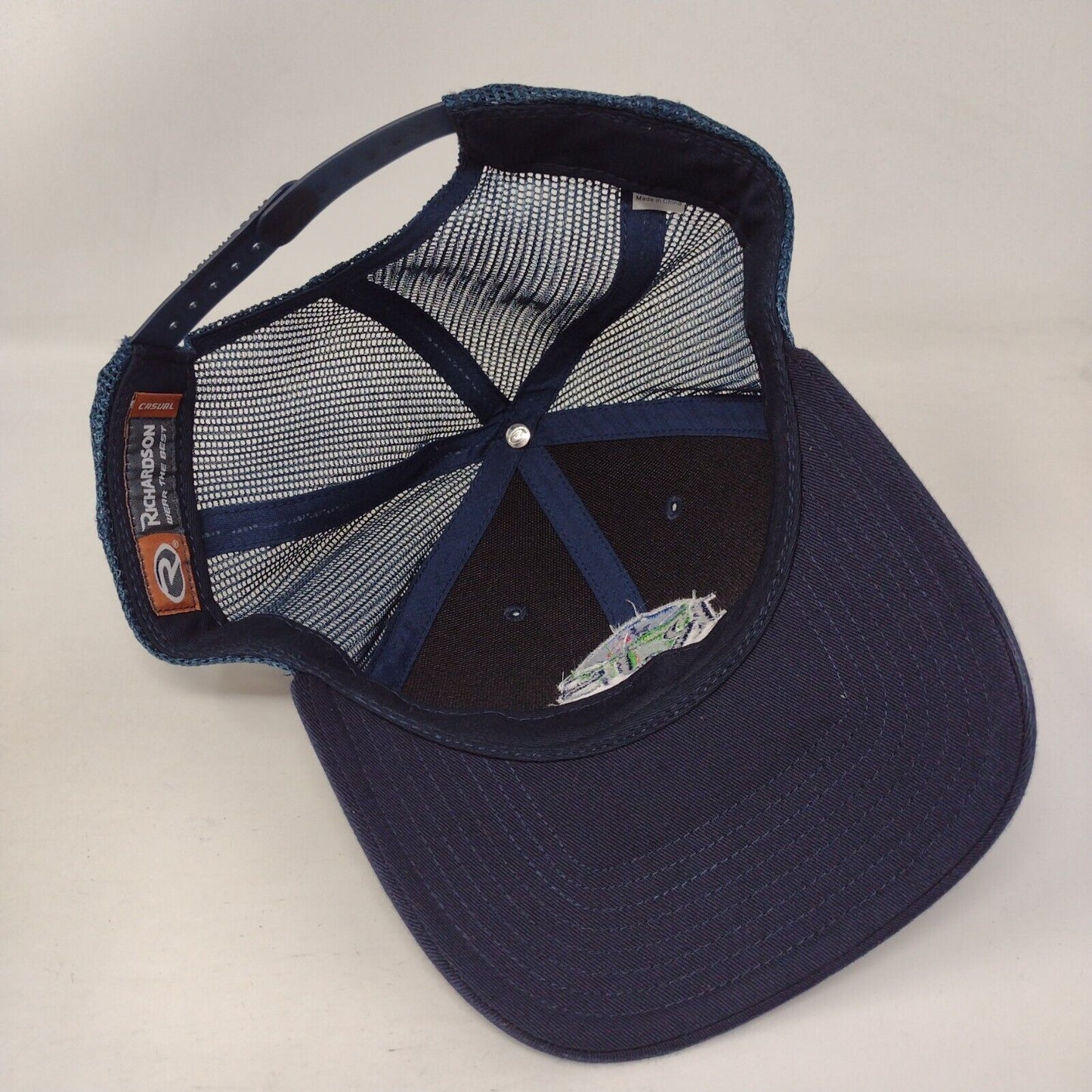RJS Golf Classic Snapback Mesh Back Trucker Hat Blue One Size Richardson