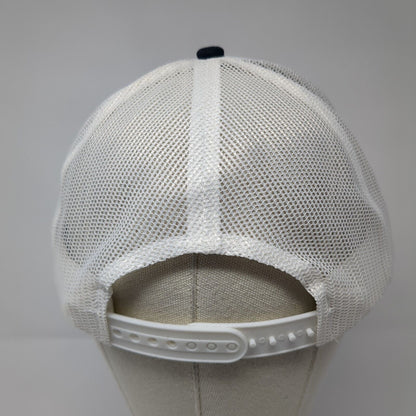 Angel Roofing Snapback Trucker Hat Blue One Size Mesh Back Colorblock