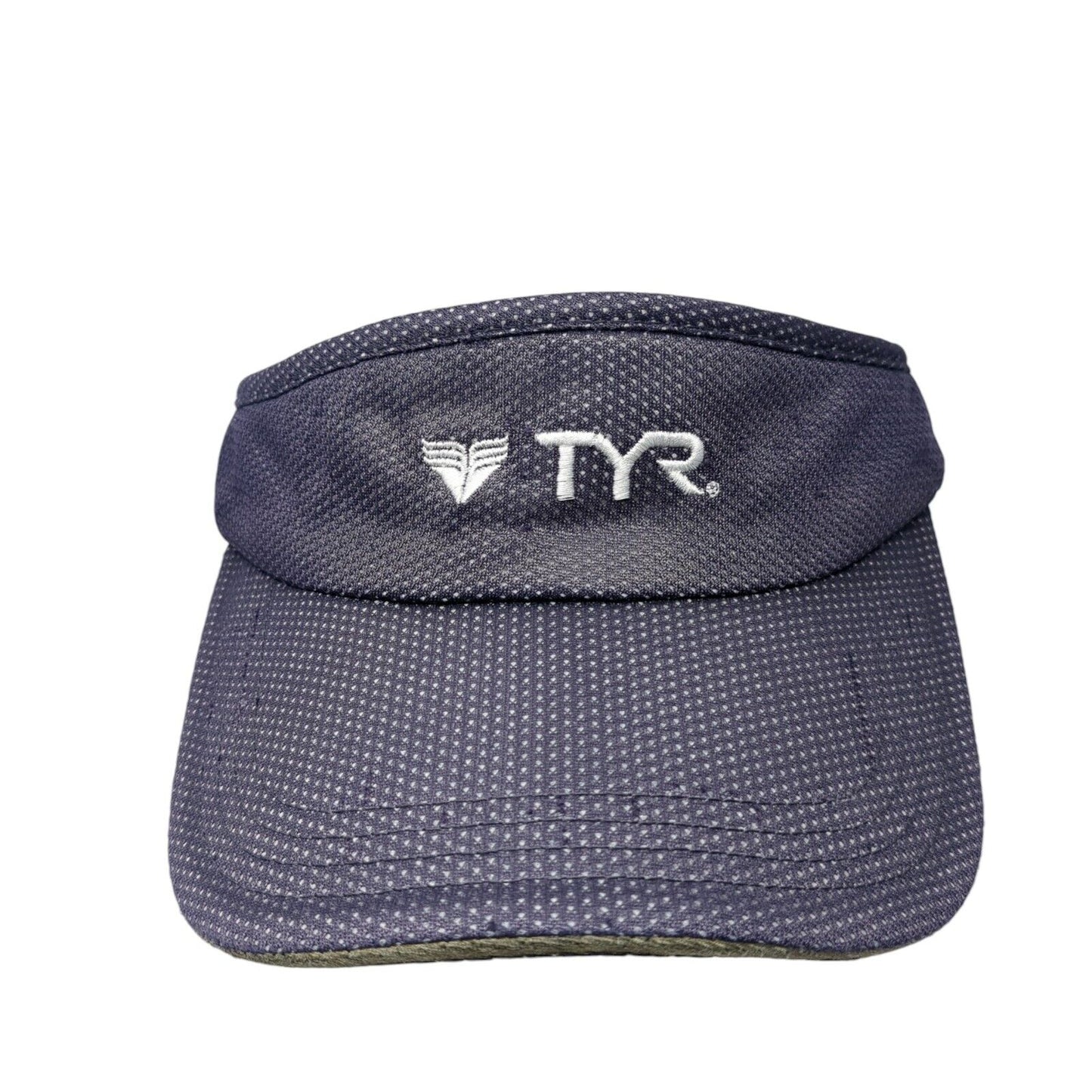 TYR Sport Slideback Sun Visor Cap Blue One Size Adjustable Embroidered Polyester