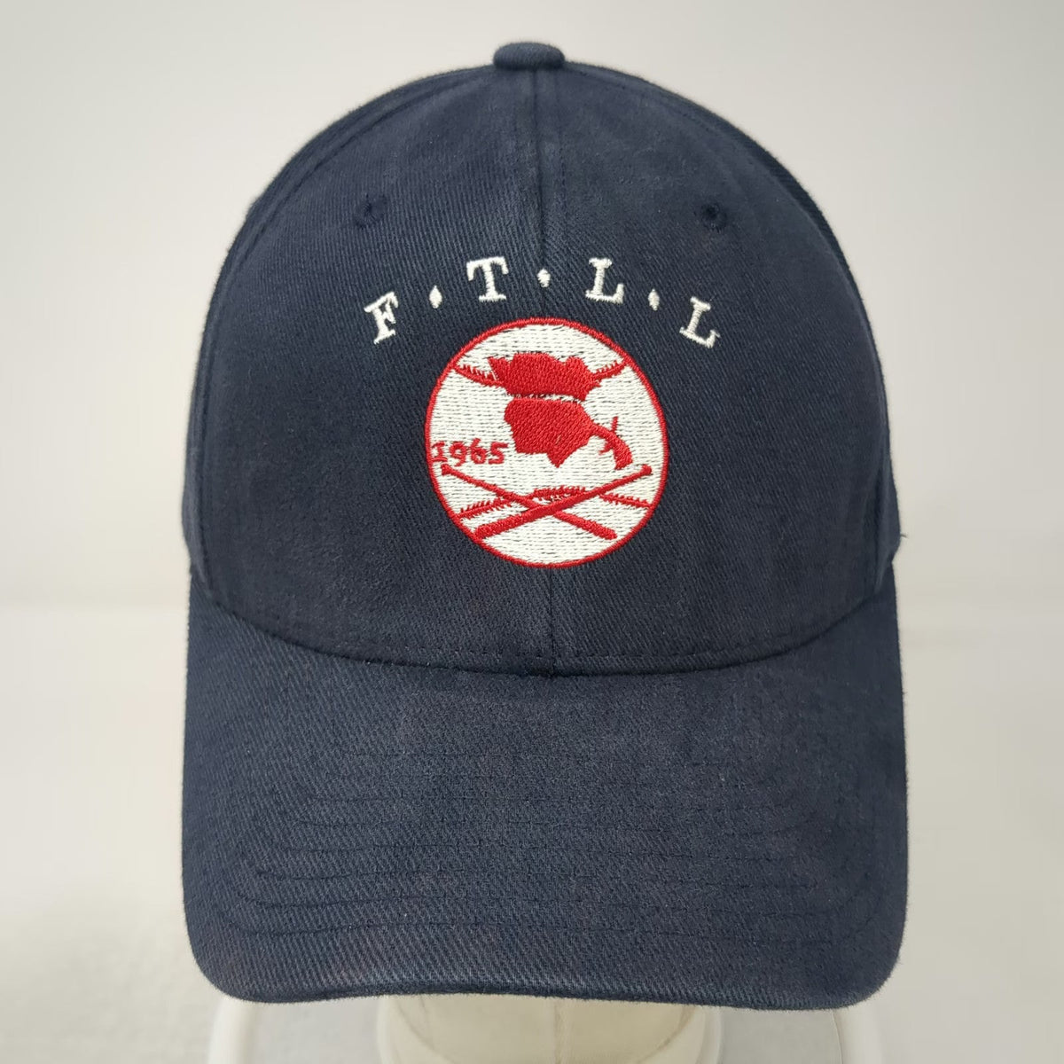 Flexfit Baseball Cap Blue XL F.T.L.L. 1965 Logo Graphic Elastic Fitted Hat