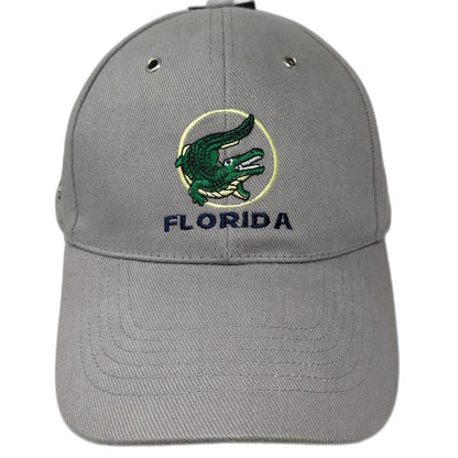 HENEAH Florida Alligator Mascot Gray One Size Baseball Cap Hat Cotton Slideback