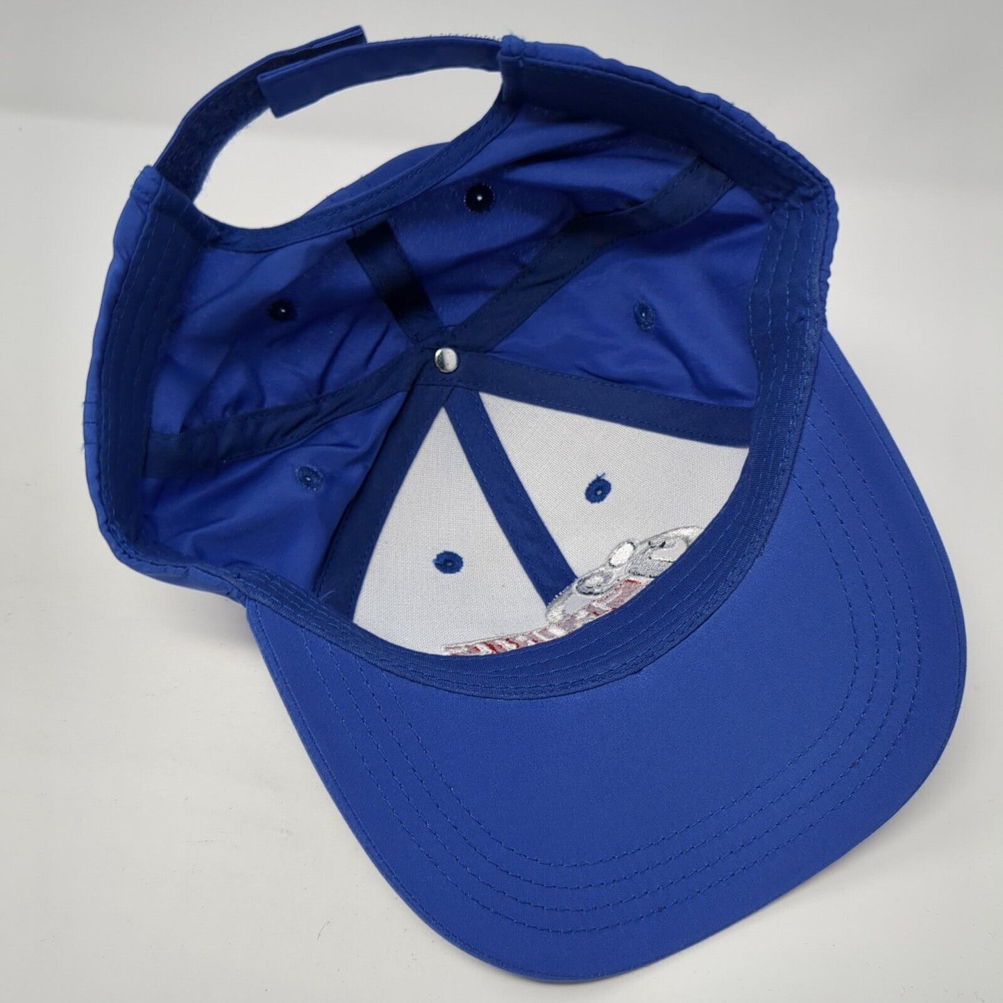 i9 Sports Strapback Hat Blue One Size Adjustable Embroidered Outdoor