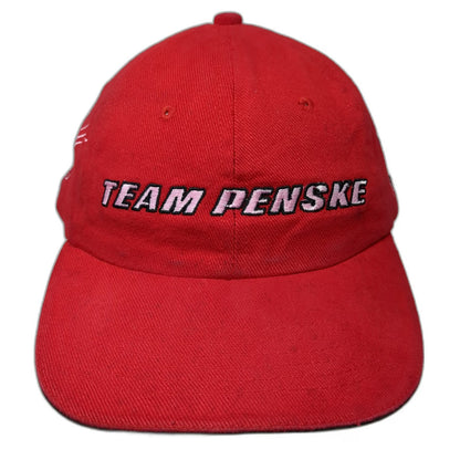 Team Penske Red Baseball Cap Hat One Size Strapback Embroidered Racing Signature