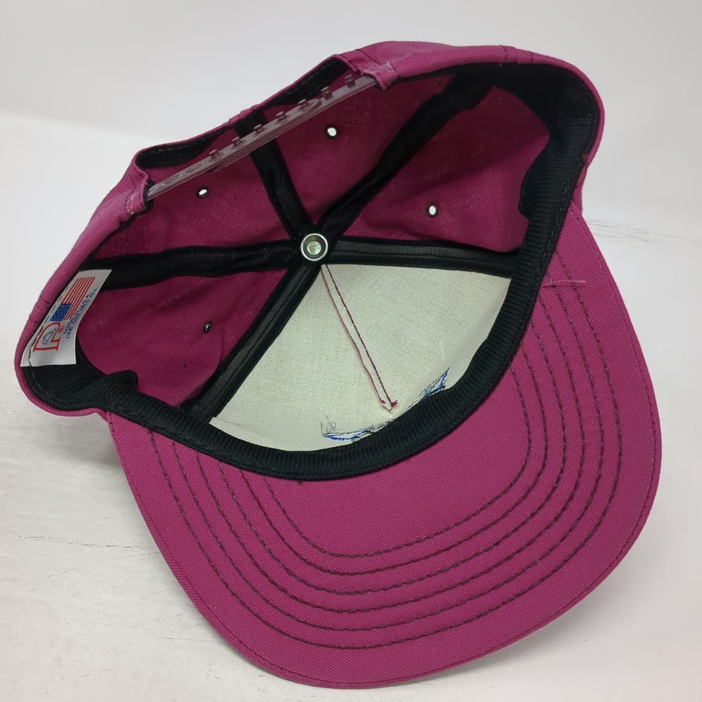5 Panel Pink SeaWorld Shamu Orca Killer Whale Made in USA Snapback Hat Vintage