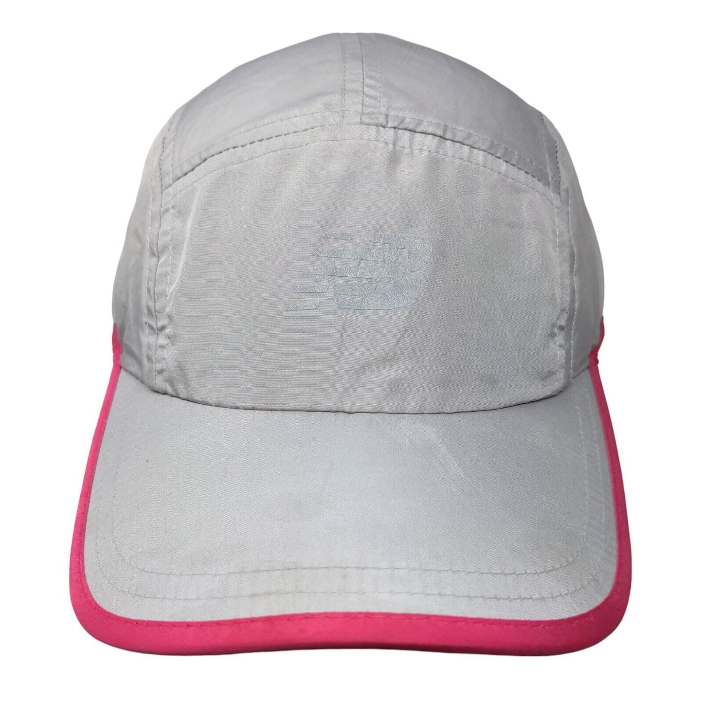 New Balance Strapback Hat Gray One Size Adjustable Lightweight Polyester