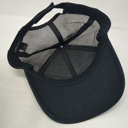 Port Authority Baseball Cap Black One Size LogoBranders Mesh Strapback Patch Hat