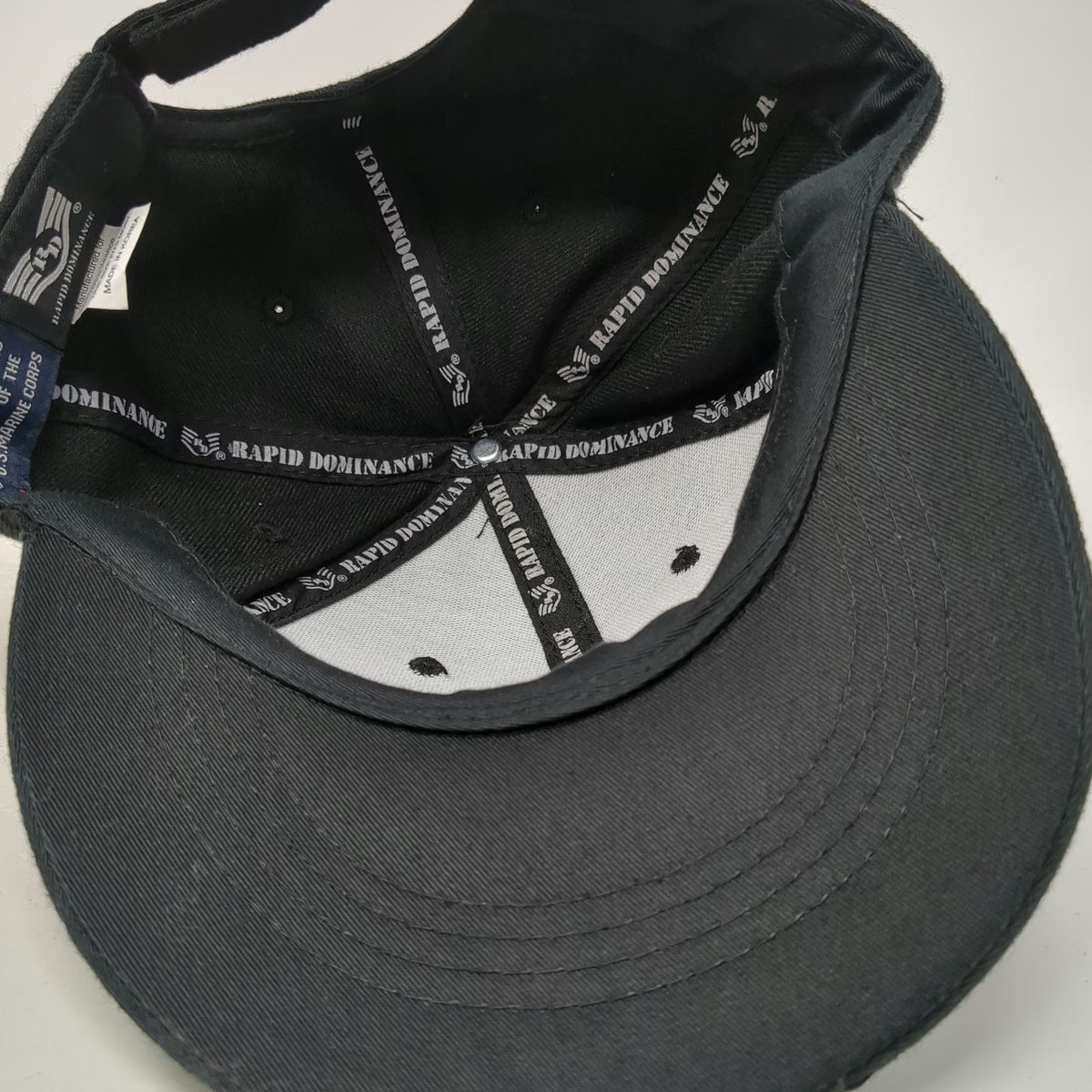Rapid Dominance Baseball Cap Black One Size US Marine Corps Seal Few Proud Hat
