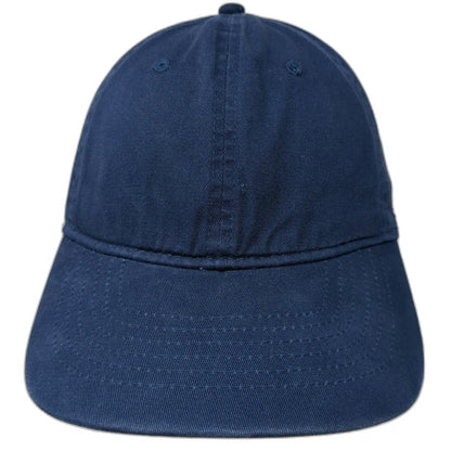 George Baseball Cap Blue One Size Adjustable Slideback Cotton Solid Plain hat