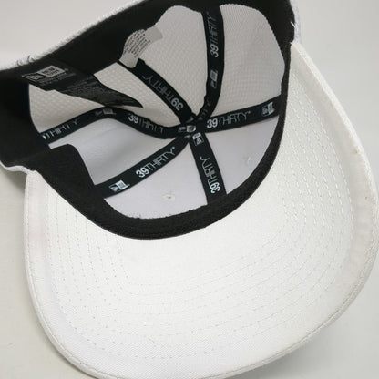 New Era Baseball Cap White L Bayer Mindful Matters Mesh Stretch Fit 39THIRTY Hat