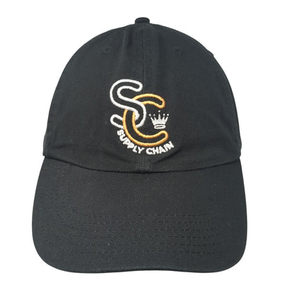 SC Supply Chain Strapback Hat Black One Size Adjustable Embroidered