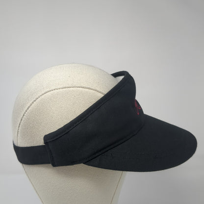 Ravanellis Sun Visor Hat Black OS Adjustable Embroidered Lightweight San Sun