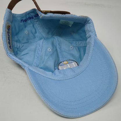 Adams Baseball Cap Blue One Size Live Like Jonathan Leather Strapback Hat