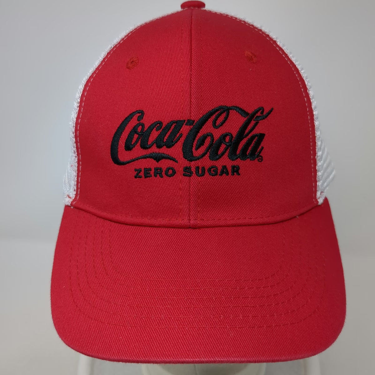Coca-Cola Zero Sugar Baseball Cap Red White Black One Size Mesh Strapback Hat