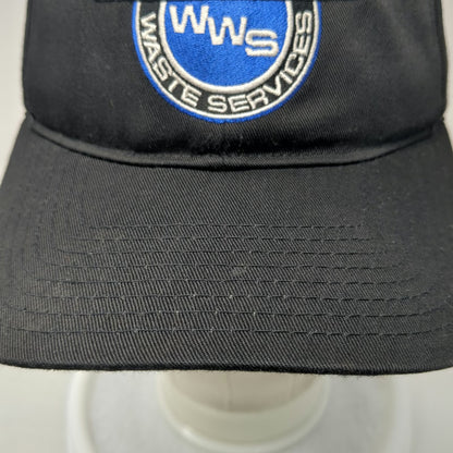 Richardson Baseball Cap Black Blue White L Western Waste Services Strapback Hat