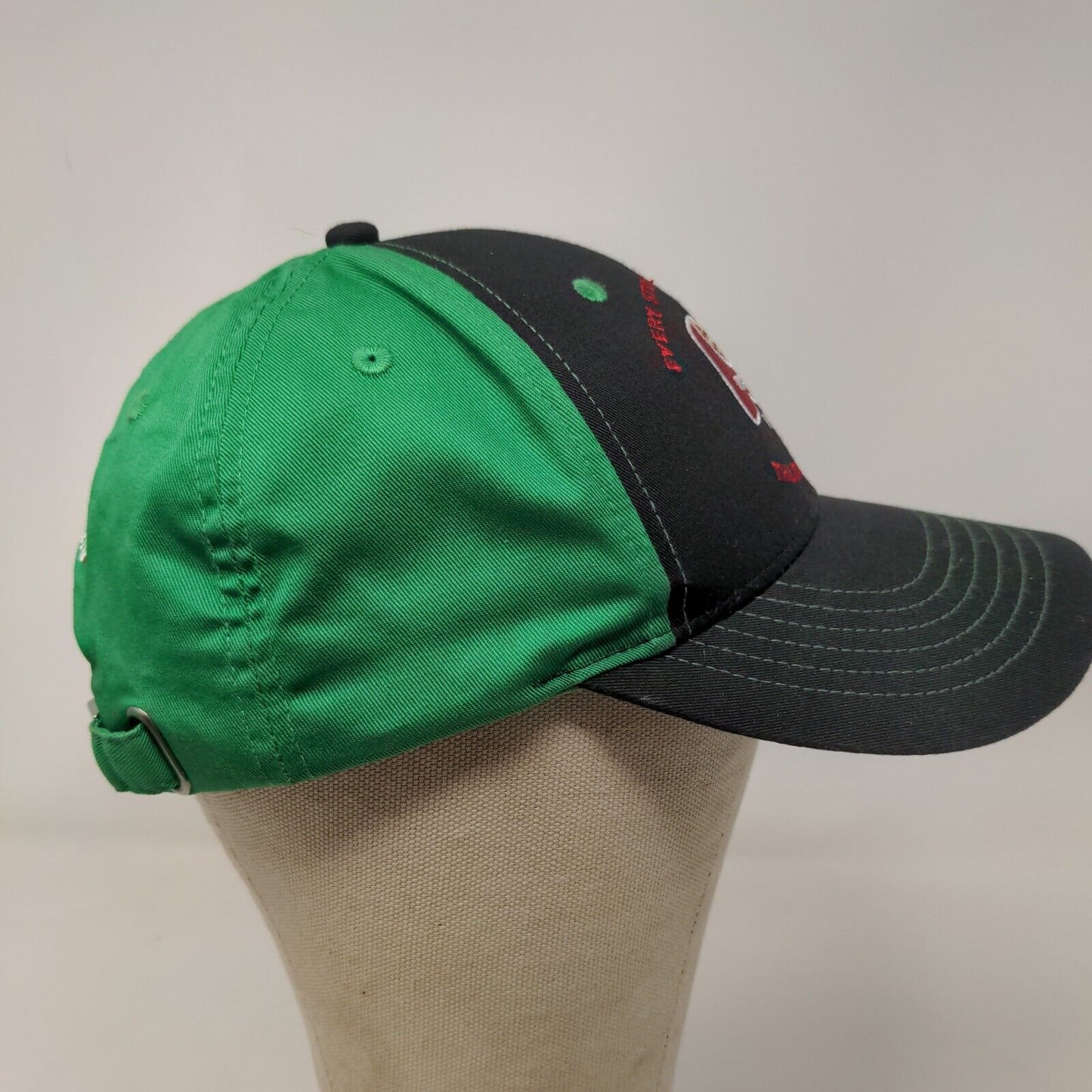 Marco's Pizza Men's Slideback Hat Green Black Adjustable Embroidered Logo Cotton