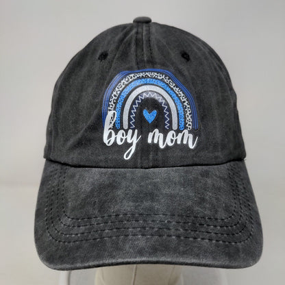 Boy Mom Rainbow Slideback Hat Gray One Size Adjustable 6 Panel