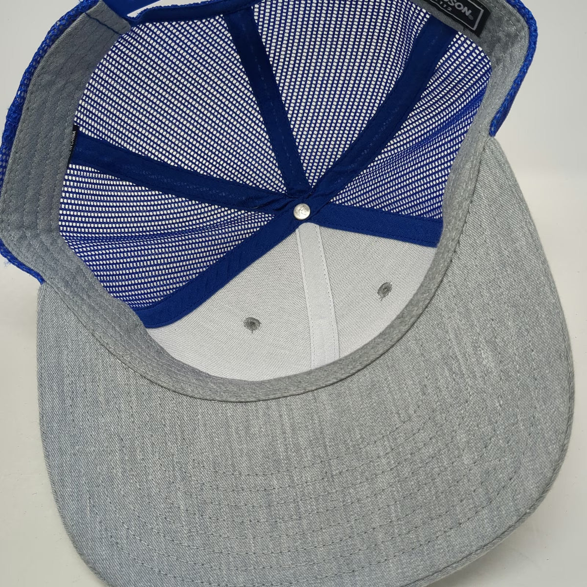 Richardson Trucker Hat Gray Blue One Size USABlueBook Style 112 Mesh Snapback