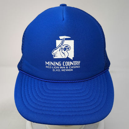 Nissun Blue Trucker Hat One Size Red Lion Inn Casino Elko Nevada Mining Country