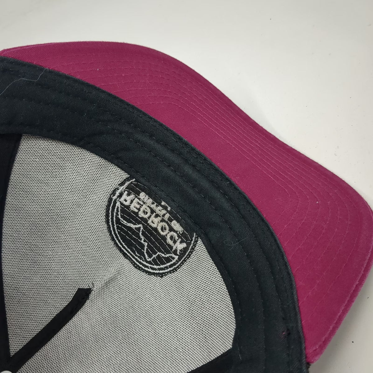 Red Rock Bicycle Co. Pink OSFM Trucker Hat Snapback Mesh Back Utah Gear Patch