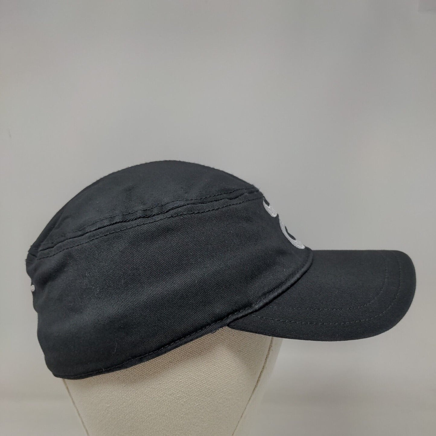Jaco Fitted Cadet Army Cap Hat Black One Size Embroidered