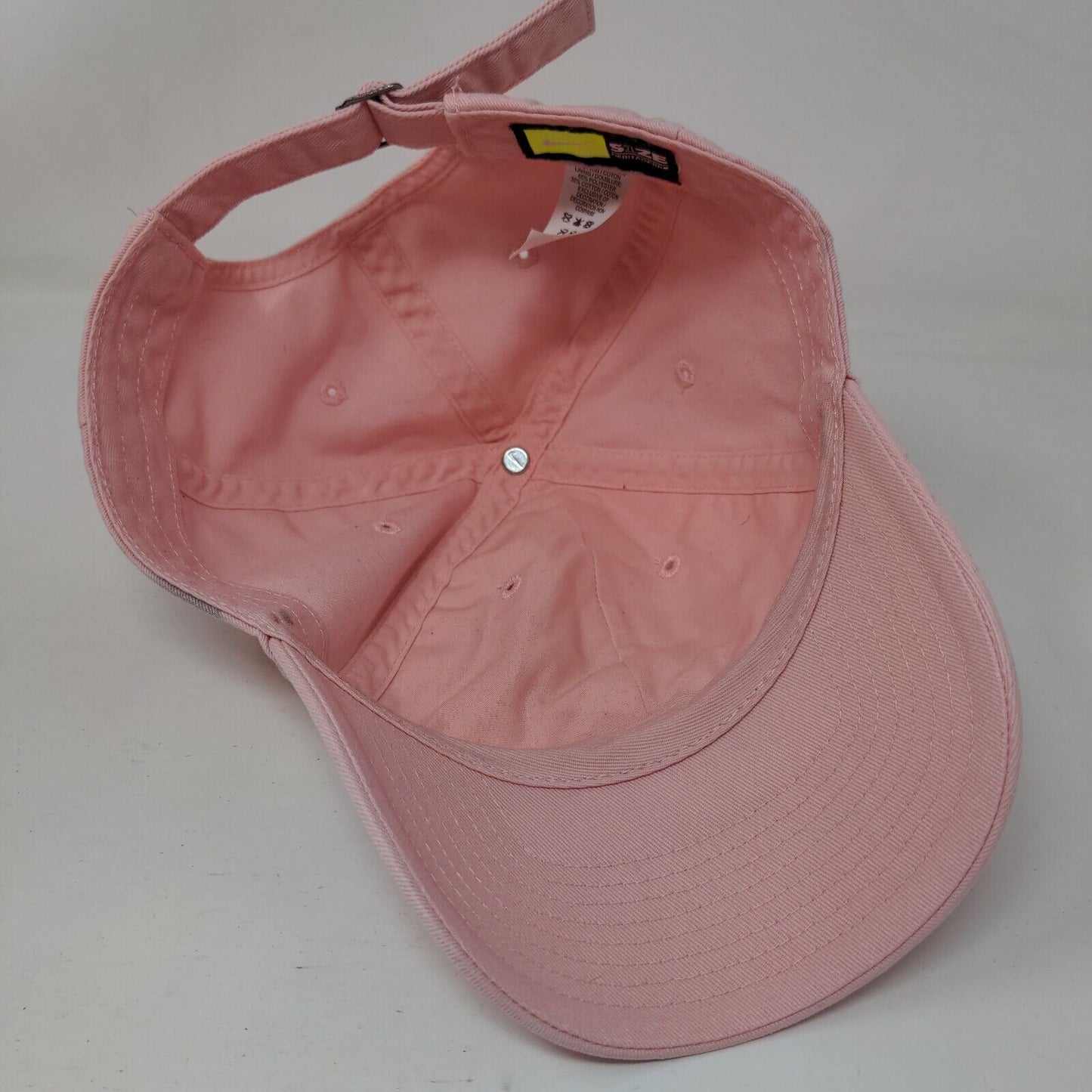 Nike Slideback Hat Pink OSFM Adjustable Embroidered Vented Holes Heritage86